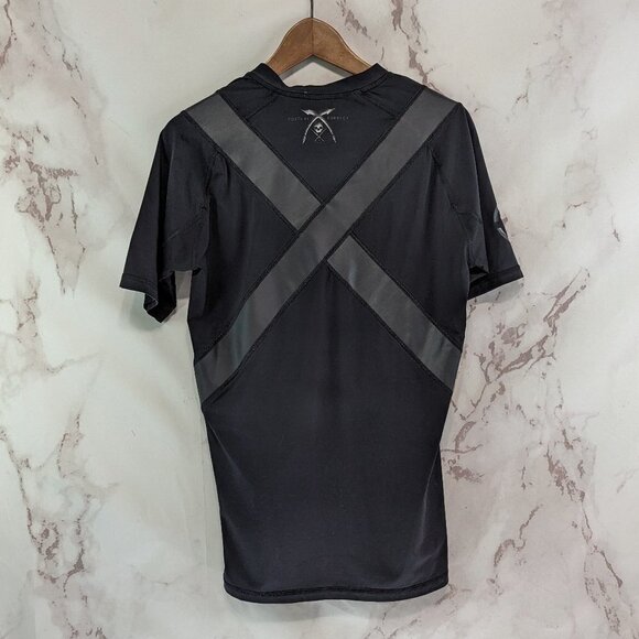 Virus Shirt Mens XL Black Posture Correct Top Short Sleeve T Tee Compression - Picture 5 of 10